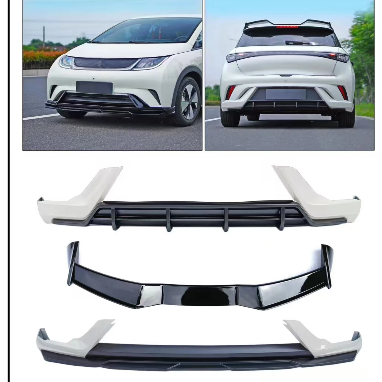 

Front Bumper Splitter Lip Car Body Kits Rear Bumper Roof Spoiler Exterior Parts Auto Accessories for Dolphin
