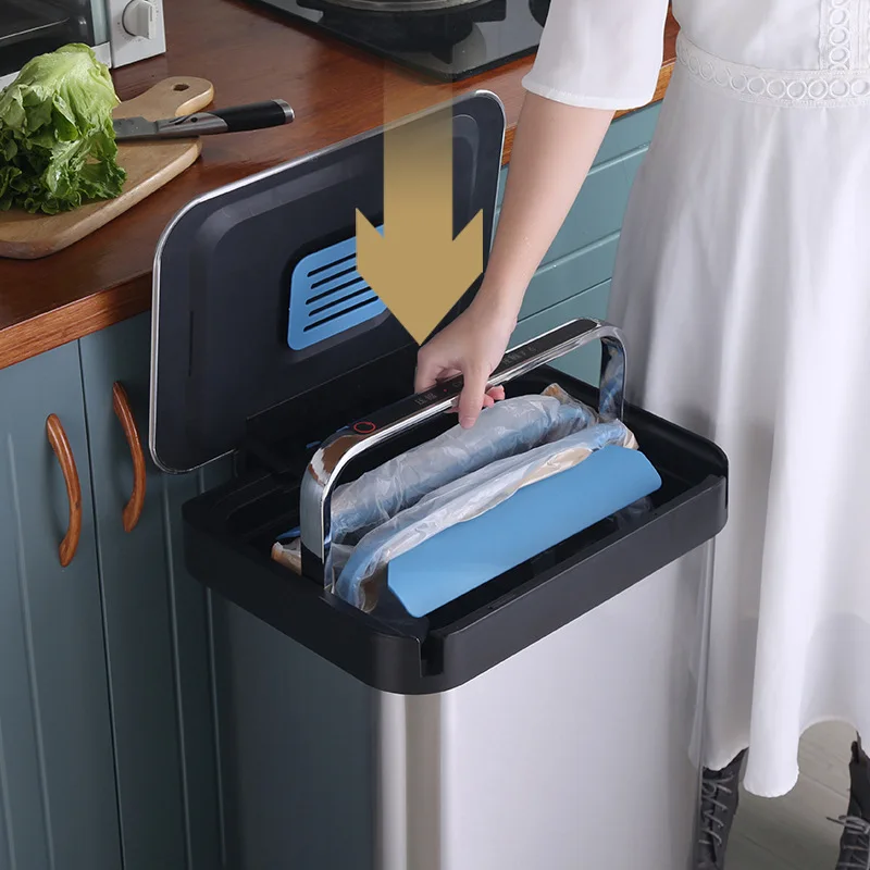 10L 15L Compressible Waste Bins Kitchen Bathroom Trash Can Foot Pedal Dustbin Stainless Steel Recycling Garbage House Accessorie