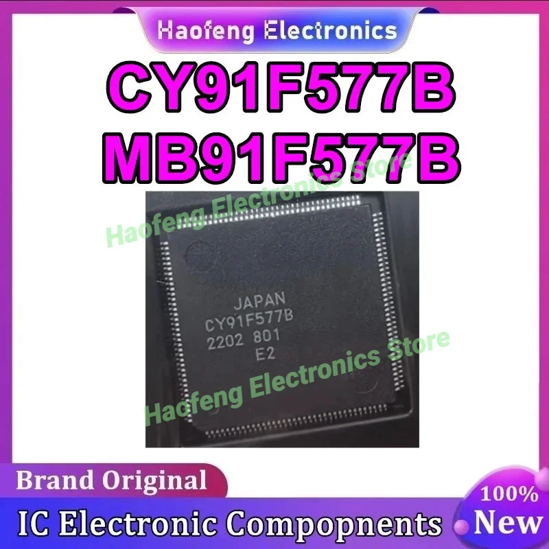 Chip de placa de ordenador automotriz CY91F577B MB91F577B QFP nuevo Original en stock