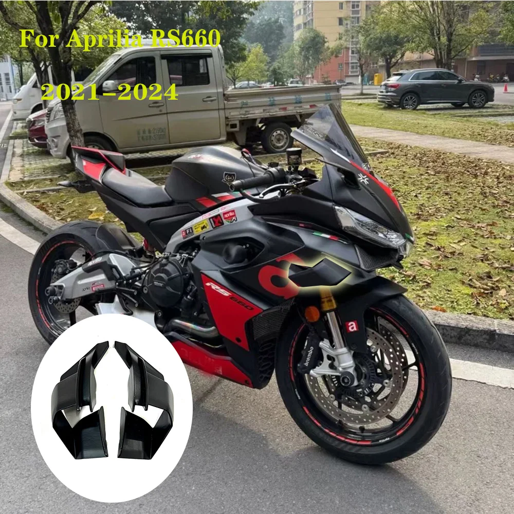 

New For Aprilia RS660 rs660 2021 2022 2023 2024 Motorcycle Side Winglet Spoiler Wind Flow Fixing Wing Front Fairing