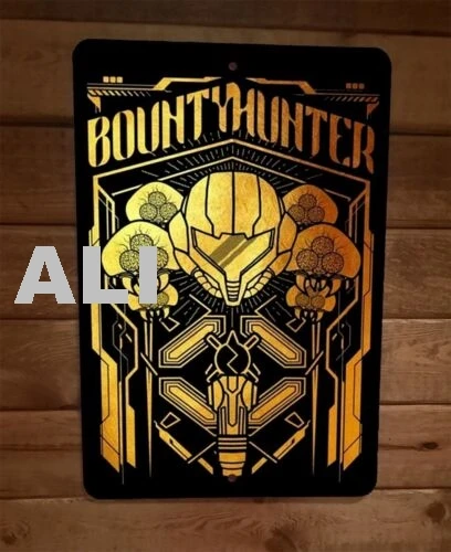 Bounty Hunter 8x12 Metal Wall Sign Video Game Arcade sign