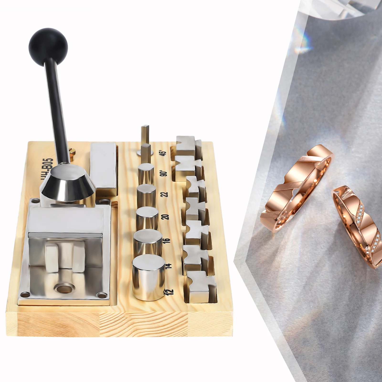 

Manual Ring Bending Steel Tool,Multi-Functional Tabletop Ring Bending Kit for Soft Metals Less Than 3mm Thick