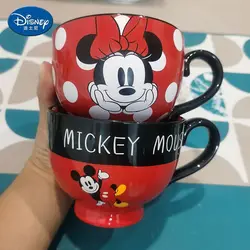 Disney Mickey Mouse 450ML Ceramic Mug Mickey Minnie Breakfast Oatmeal Mug Adult Office Decoration Drinking Coffee Milk Mug