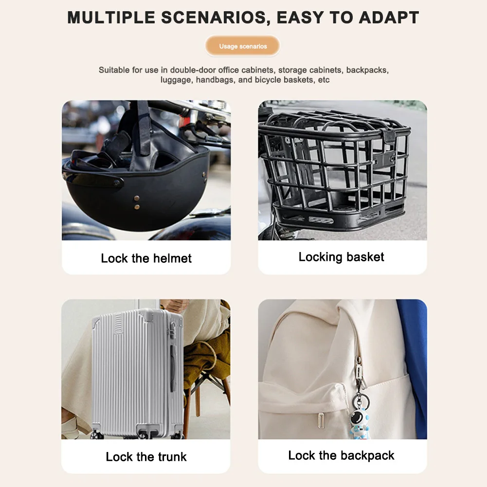 Portable Combination Padlock with 3 Digit Code for Locking Suitcases Backpacks and Cabinets Stainless Steel Build