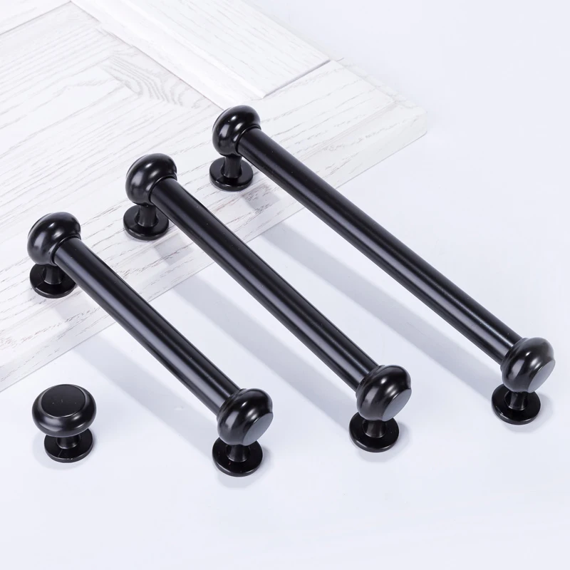 1PCS Hole Pitch 96-mm/320mm New Black Zinc Alloy furniture handles/ kitchen cabinet handles/ drawer pull  Furniture Drawer Pull