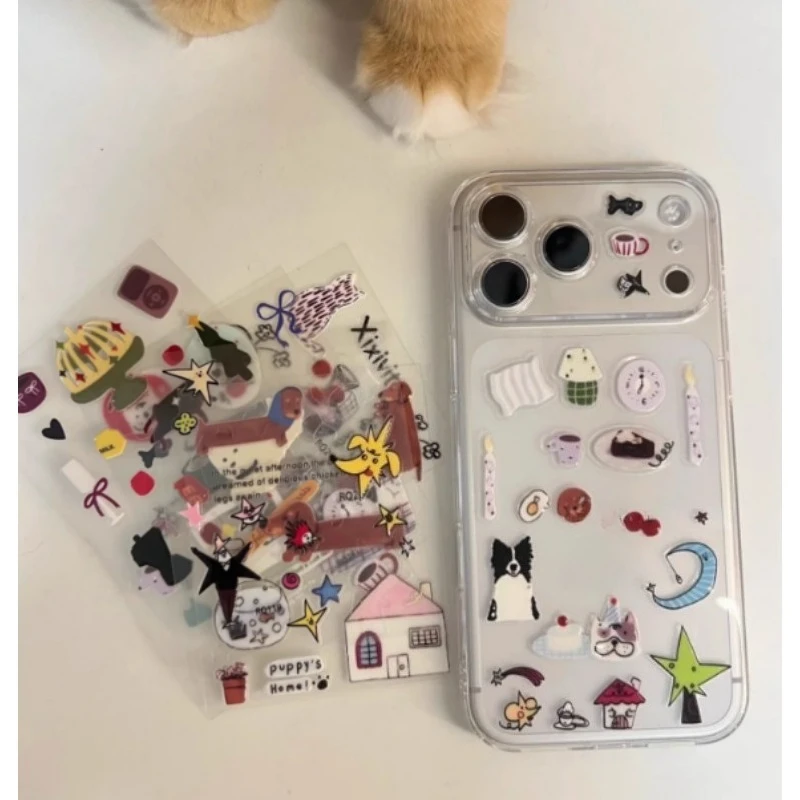 

Милые корейские 3D-стикеры-желе для рукоделия, украшения чехлов для телефонов, персонализации, скрапбукинга и декоративных материалов