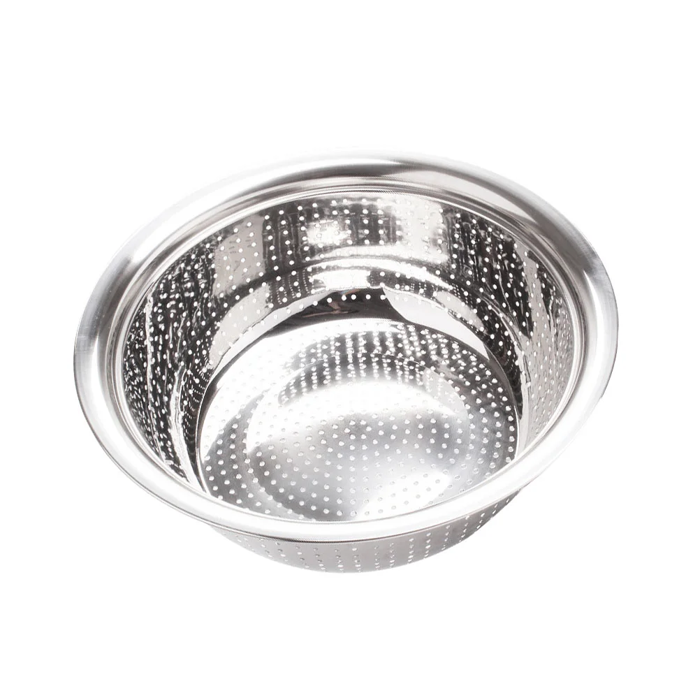 

Draining Basket Strainer Stainless Steel Rice Washing Sieve Drainer Holder Fruit Vegetable Non-magnetic Basin Kitchen Food Tool