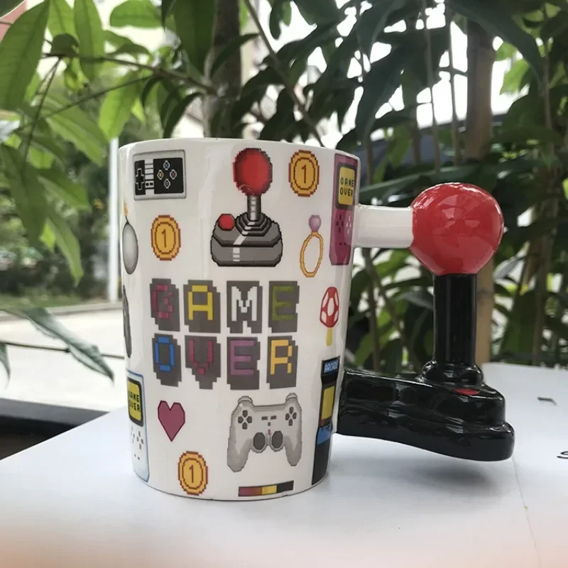 Creative Cartoon Ceramic Cup Mug Game Console Controller Ceramic Cup Personalized Milk Cup