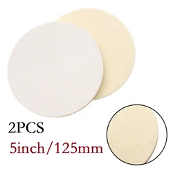 2pcs 5 Inches 125mm Wool Felt Polishing Pad Wheel For Glass Stainless Steel Polishing Disc Buffing Pads Replacement