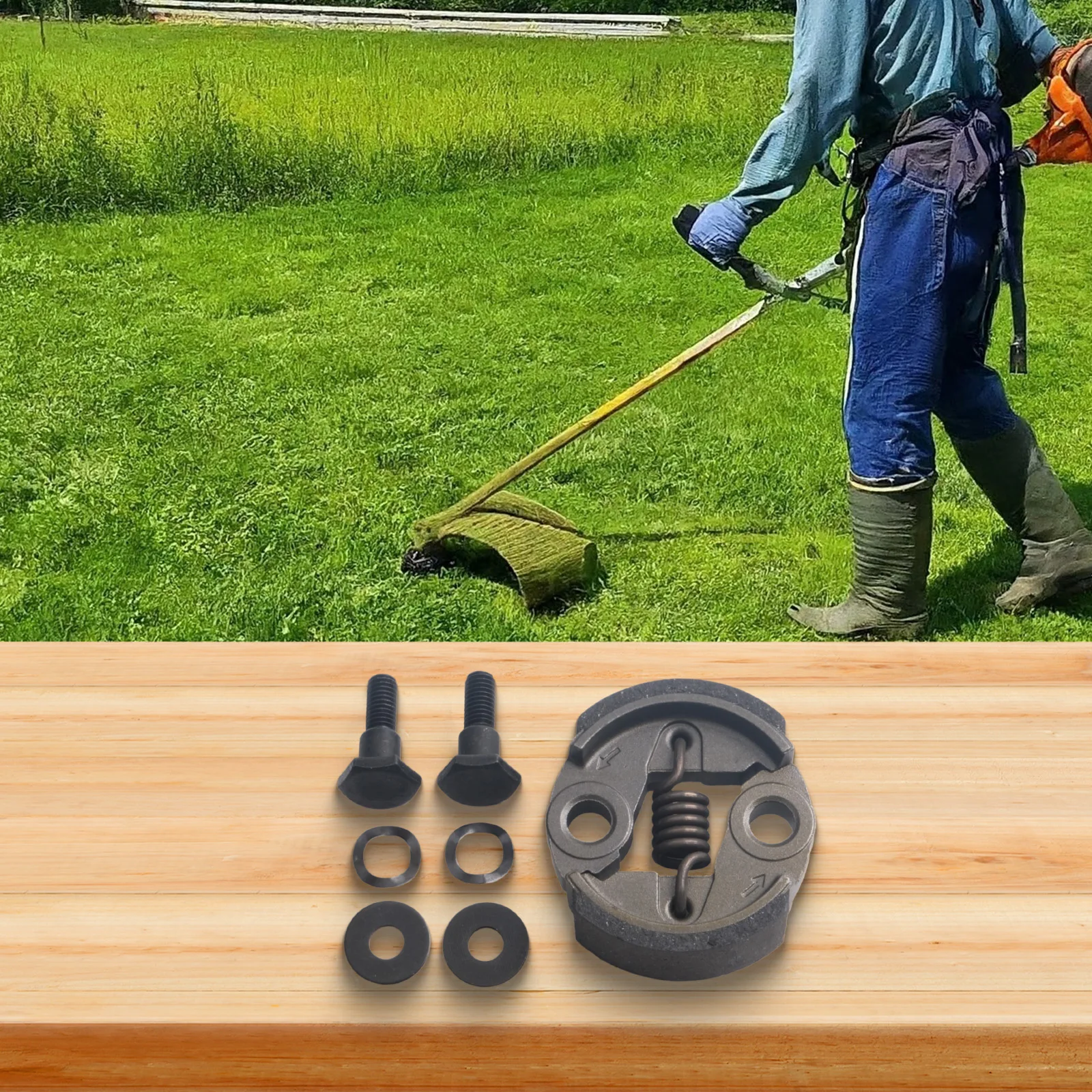 Металлический комплект прокладок винта сцепления для 2-тактного кустореза, болт сцепления двигателя, комплект шайб, газонокосилка, триммер, садовые принадлежности сцепления