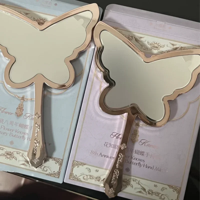 Flower Knows 8th Anniversary Butterfly Makeup Handspiegel Flower Window Prachtig reliëf antieke stijl draagbare make-upspiegel