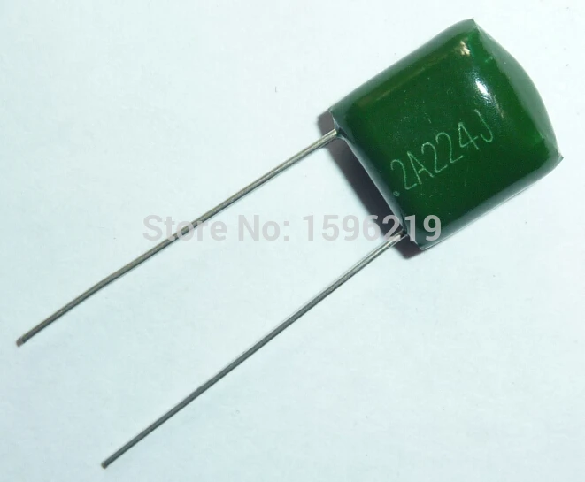 10pcs Mylar Film Capacitor 100V 2A224J 0.22uF 220nF 2A224 5% Polyester Film capacitor