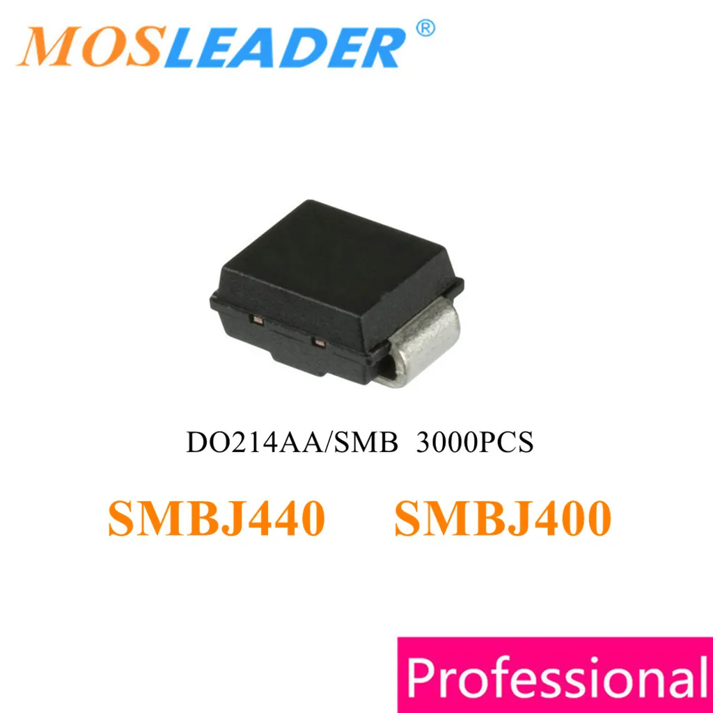 Mosleader 3000PCS SMBJ400 SMBJ440 SMBJ400A SMBJ440A SMBJ400CA SMBJ440CA DO214AA 400V 440V 500W Made in China High quality TVS