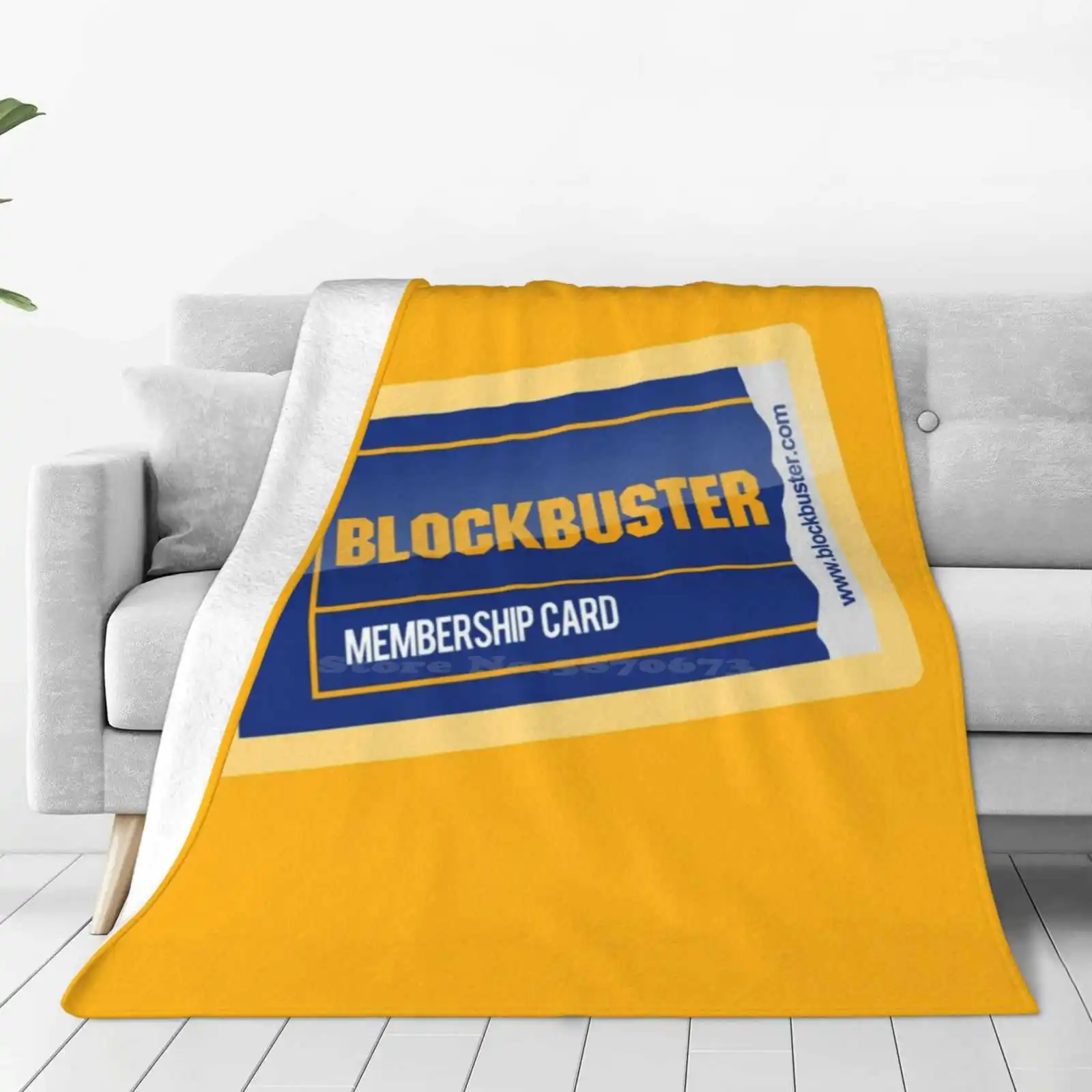 Membership Card Four Seasons Comfortable Warm Soft Throw Blanket Blockbuster Rental 90S 80S Vintage Classic Retro Movies