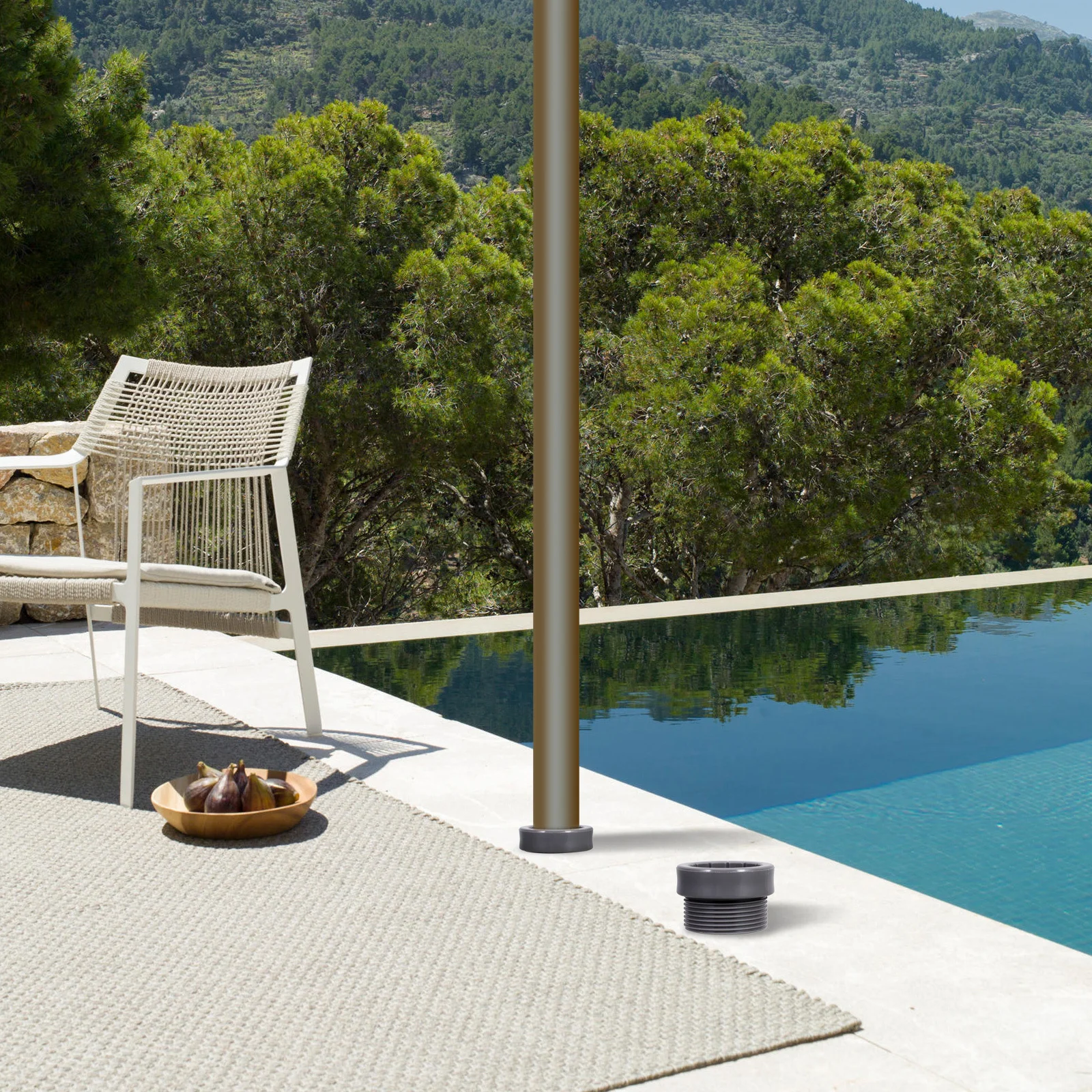 

Pool Umbrella Stabilizer Adapter Sleeve Heavy Duty Stable Support Outdoor Pool Umbrella Pole Replacement Insert Stand Base