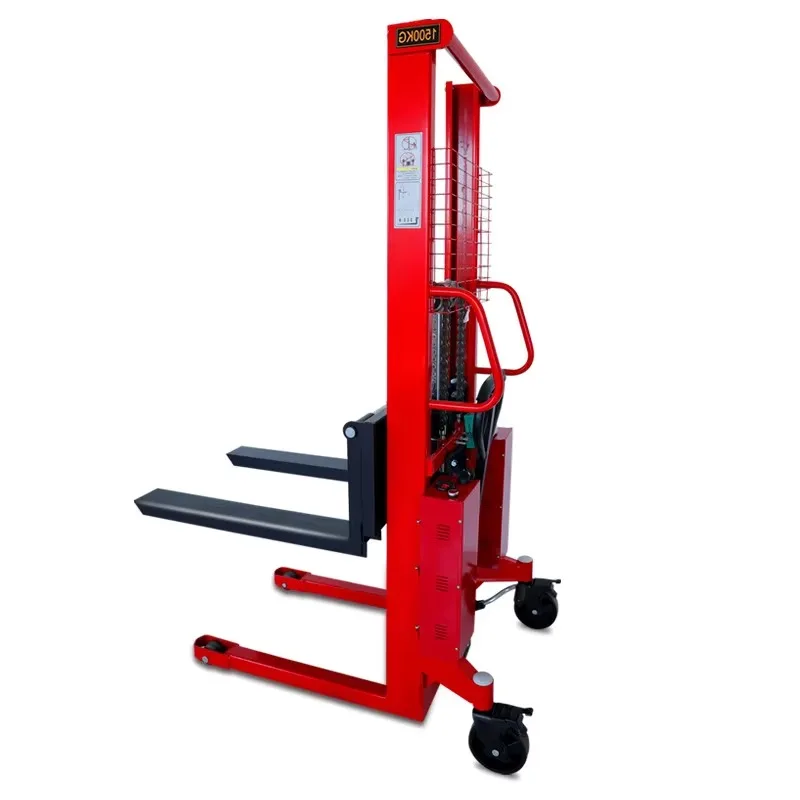 Stable Hydraulic Structure Manual Hand Stacker Forklift 1.6M Maximum Lift Height Factory Pallet Stacking Cargo Transport Jobs