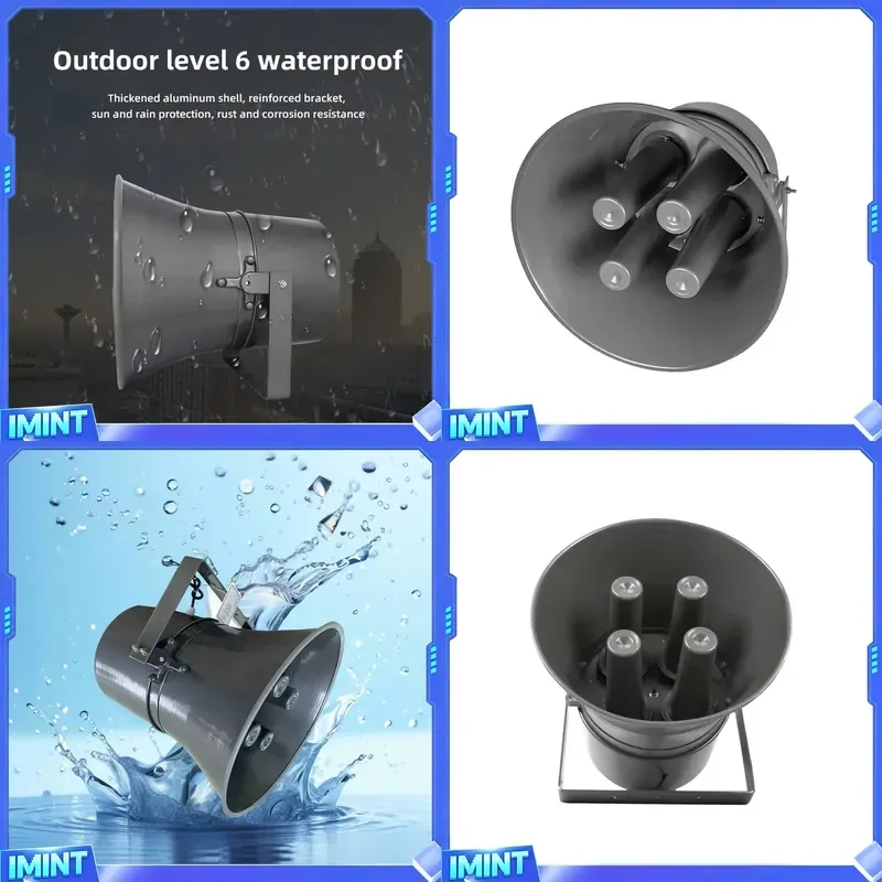 4G LTE Wireless PA Horn Speaker 400W IPX-66 Waterproof Dual Mode 135dB 3km Coverage for City Air Defense & Disaster Warning