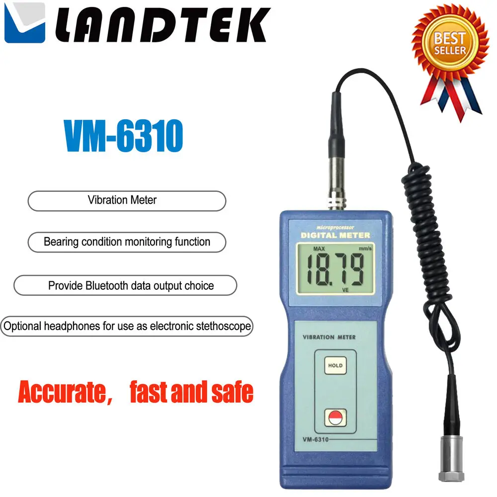 

VM6310 цифровой измеритель вибрации, тестер, Виброметр, калибр, новый ✦kd