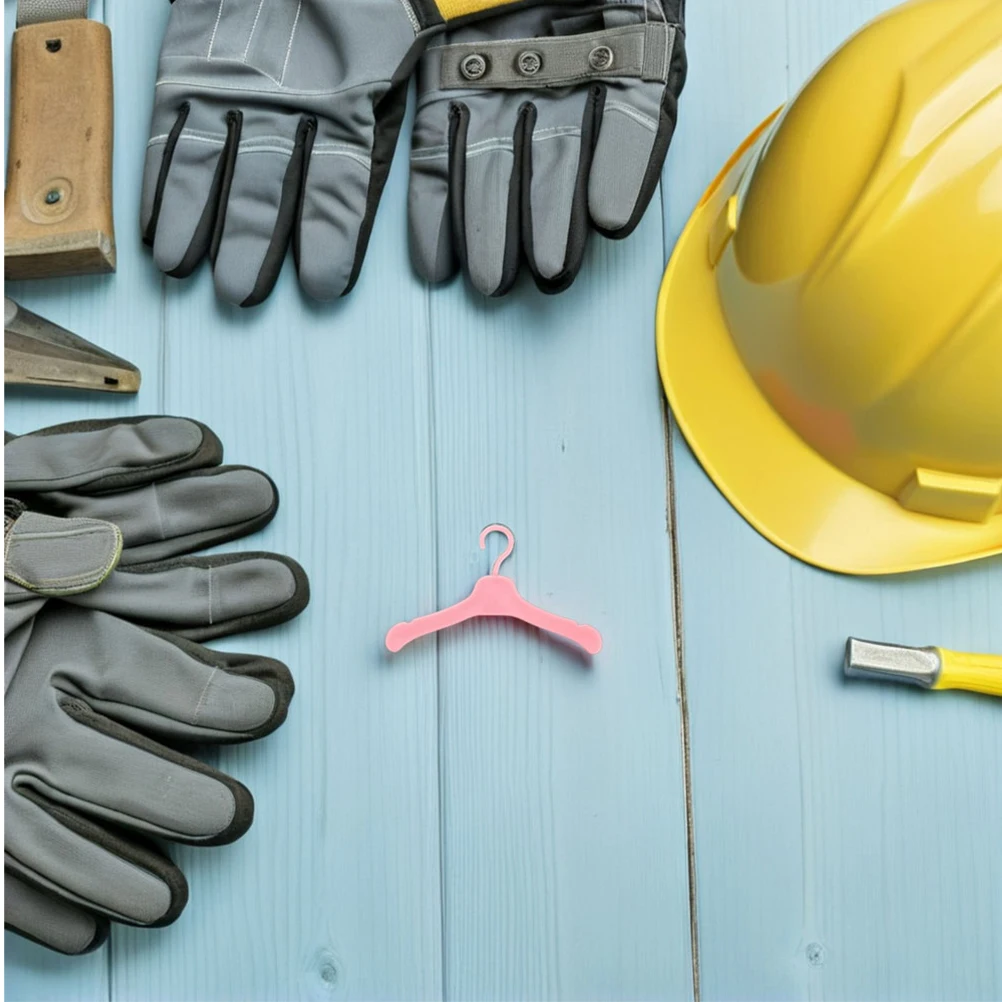 

80Pcs Miniature Clothes Hanger Plastic Wardrobe Organizer for Dollhouse Accessories Outfit Display Storage Dollhouse Accessories