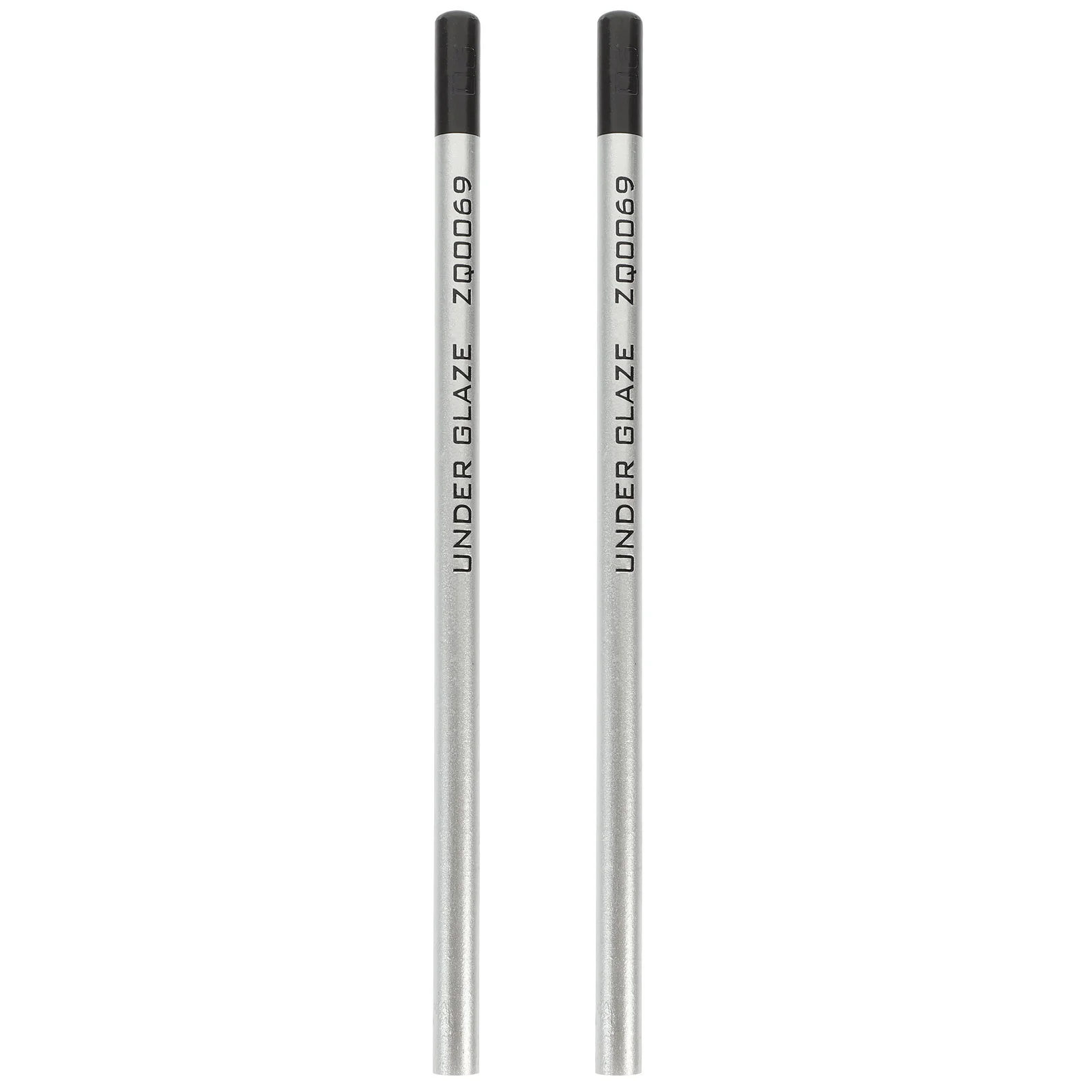 2 Pcs Convenient Pencil Underglaze for Ceramic Stoneware Wood Drawing Black Pens