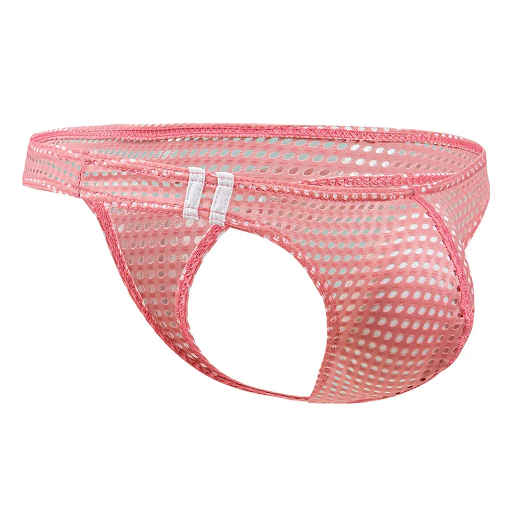 

Low Waist Men's Mesh Underpants with Breathable Thin Material and Pouch Offering Comfortable Fit for Daily Wear