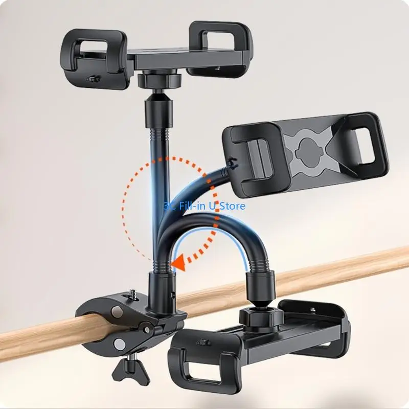 G8TA Exercise Bike Phone Mount 360 Degree Rotating for Cellphone Tablet Easy Install