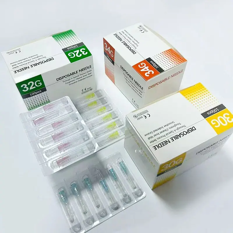 

100pcs 30G Needle 32G 34G 1.5MM 2.5MM 4MM 6MM 8MM 13MM Disposable Painless Small Needle Hand Tool