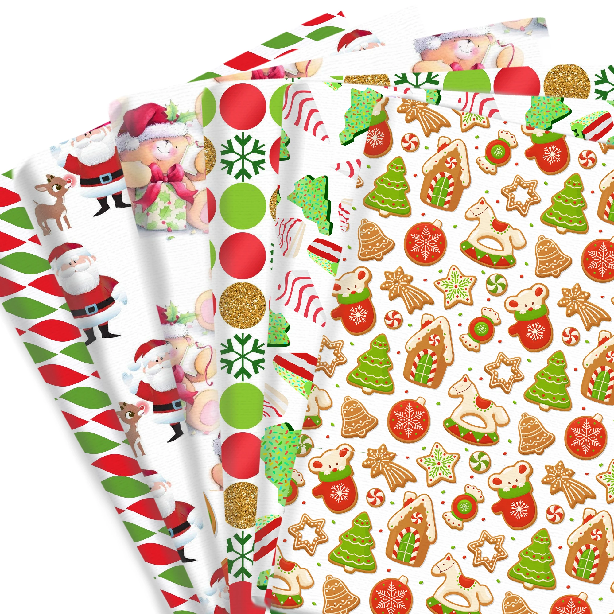 50*45cm/50*145cm Christmas Santa 100% Pure Cotton Polyester Cotton Material Patchwork Sewing Fabrics Quilt Needlework DIY Cloth