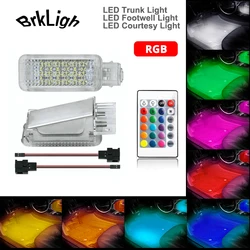 2x RGB LED Footwell Under Door Courtesy Luggage Trunk Lights Glove Box Lamps For Audi A1 A2 A3 A4 A5 A6 A8 Q5 Q7 Car Accessories