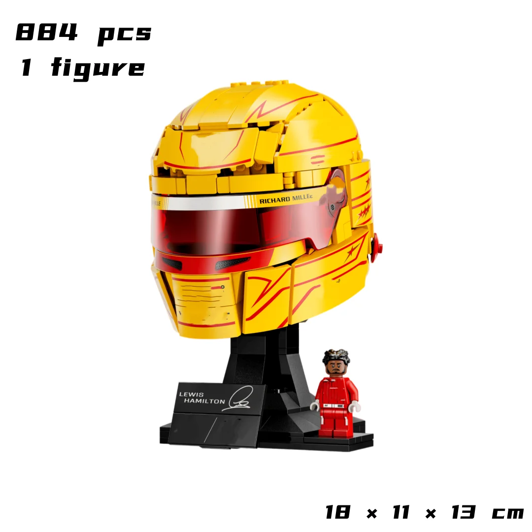 Image of NEUER Sammlerstück Charles Leclerc Helm Bausatz Handgefertigtes Montage-Ornament Ideales Geburtstags- und Feiertagsgeschenk Desktop-Dekoration DEKORATION