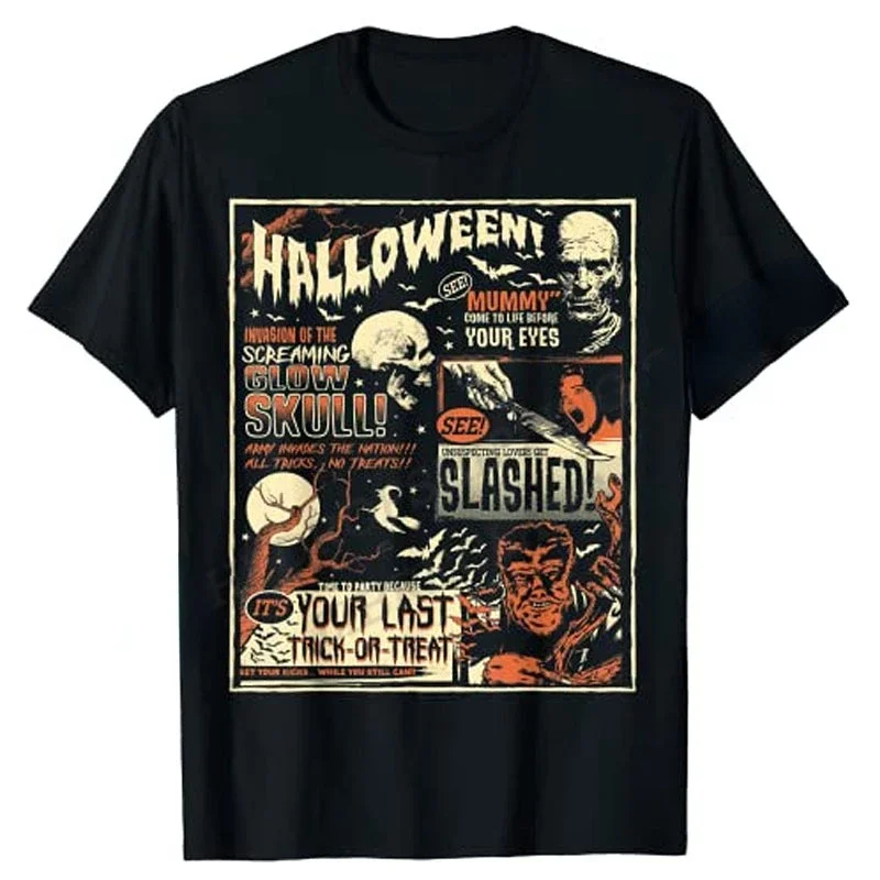 Halloween T Shirt Men Women Fashion T-shirts Tshirt Kids Hip Hop Tops Tees Horror Movie Michael Myers Scary Killer Tees scream