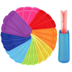 24Pcs Reusable Ice Pop Sleeves Popsicle Bags Antifreezing Ice Pop Holder Freezer Pop Holders