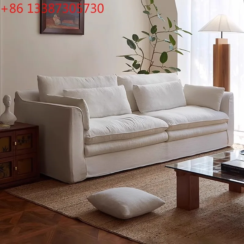 

Кремовый тканевый диван с объятиями ветра, прямой ряд, маленькая квартира, гостиная, ретро ваби, говорить ветер