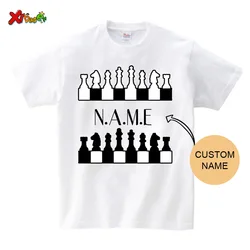 Chess Player Chess Master Chess Retro Vintage International Chess Shirt Family Matching Clothes Custom Name T Shirt Kids Clothes