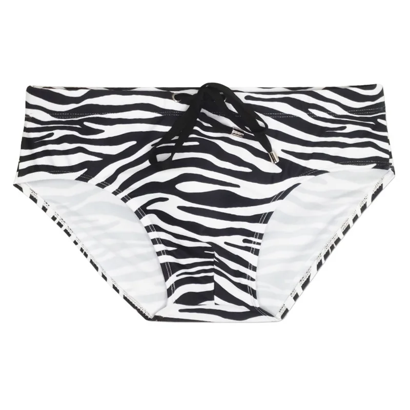 

Sexy Underwear Men Briefs Swimming Trunks Striped Low Waist Beach Wear with Pad Bathing Underpants Jockstrap