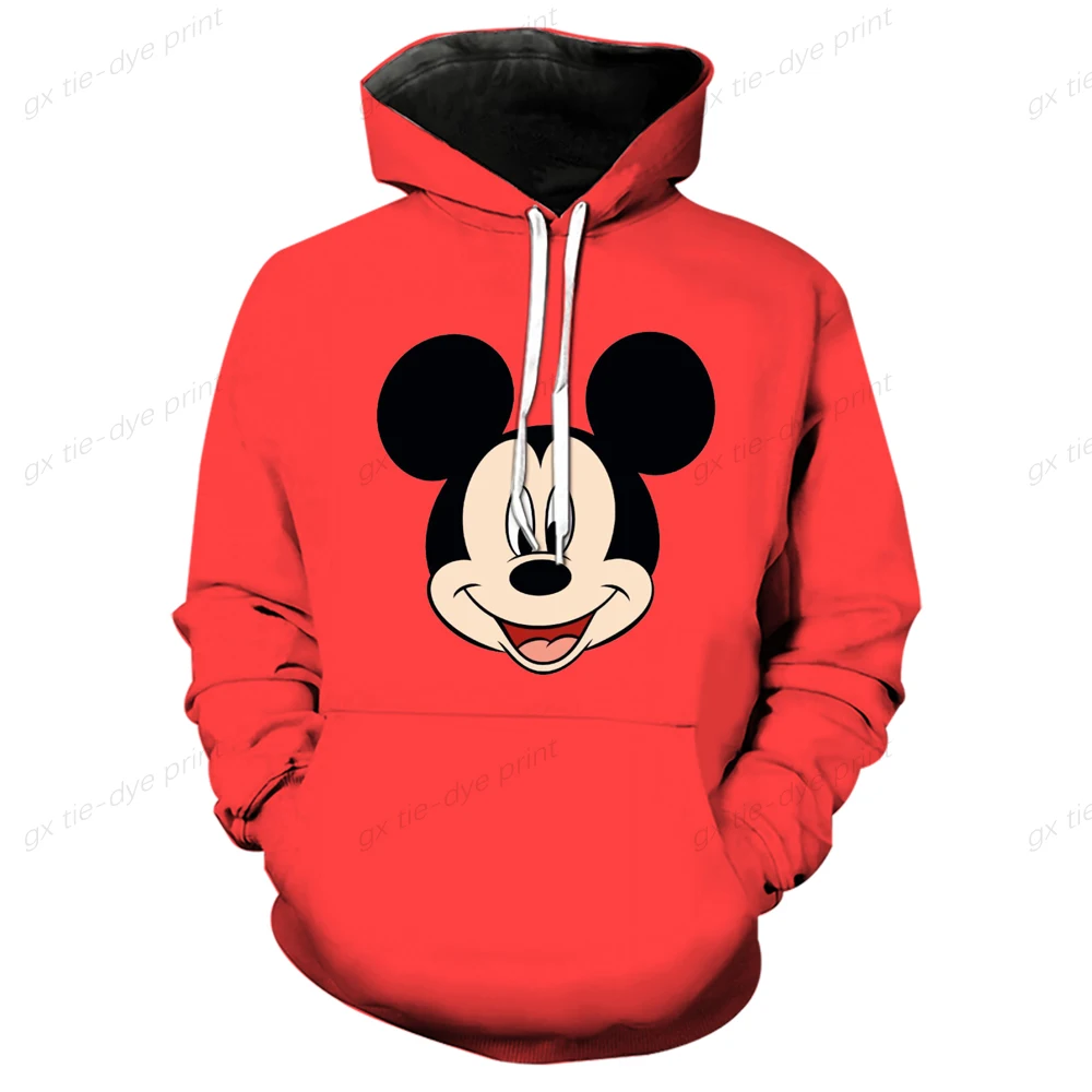 Homens e mulheres da Disney Desenhos animados 3D Hoodie, Minnie, Mickey Mouse moletons, meninos e meninas pulôver, Harajuku stre