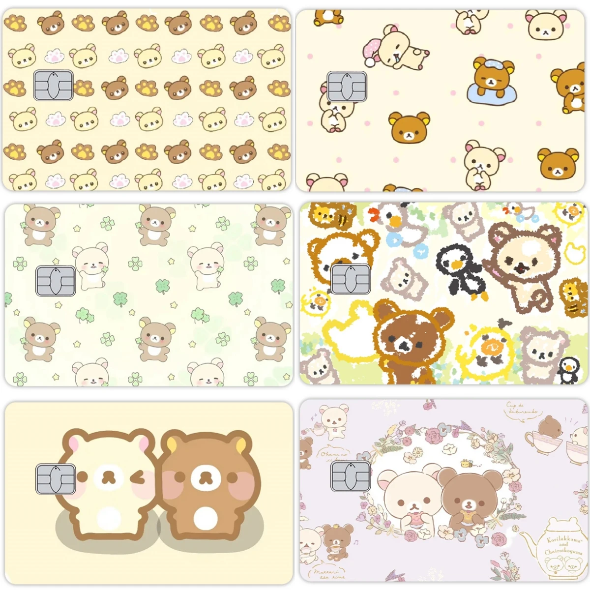 

Cute Cartoon Rilakkuma Anime Pvc Credit Debit Card Stickers Kawaii Diy Waterproof Sticker Film Tape Skin for Small Big No Chip