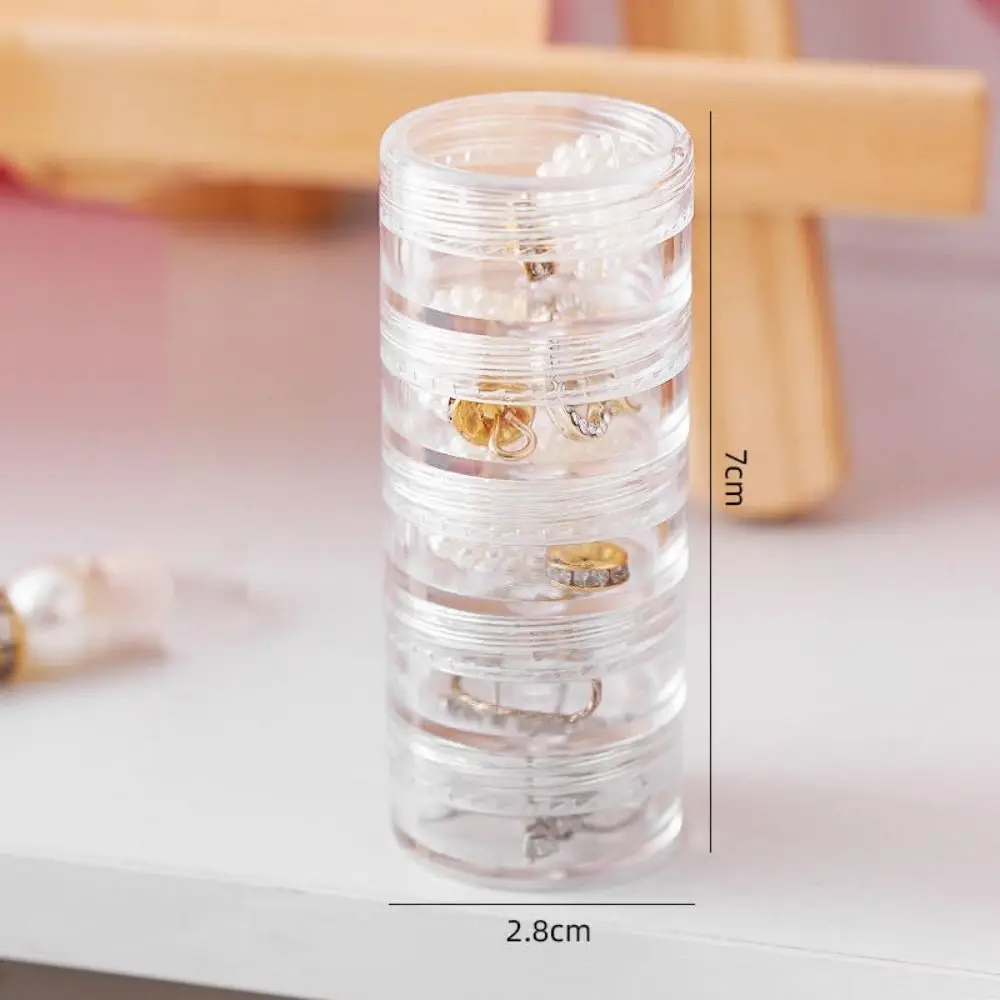 High Quality Multilayer Cosmetics Tray Dust Box Earring Ring Jewelry Display Tray Portable Transparent Jewelry Storage Box