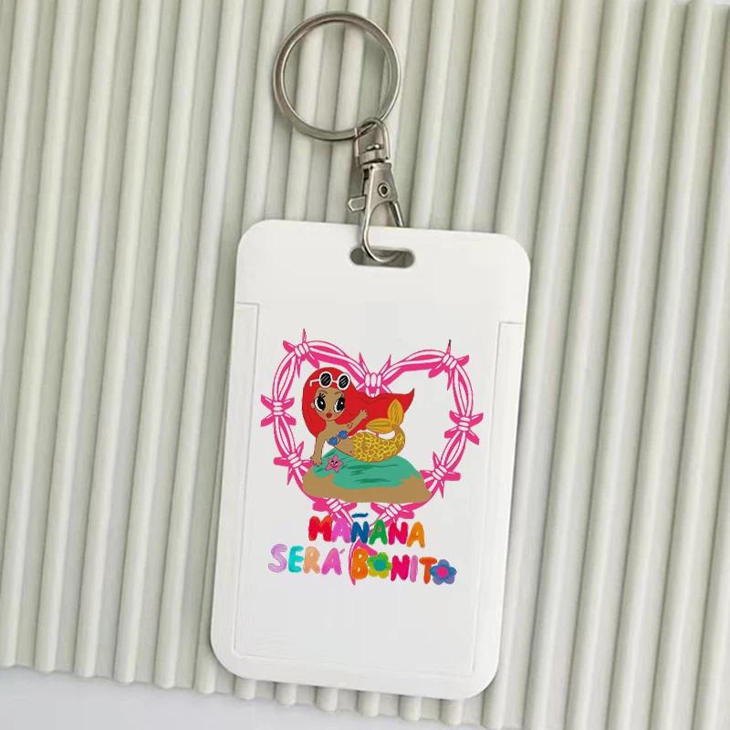 Karol G Keychain Card Holder Ti Manana Sera Bonito Bichota Keychains Business Holders Bank Bus ID Credit Cards Key Ring Chains image 3