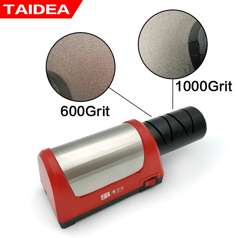 TAIDEA Two Stages Diamond Sharpening Stone Kitchen Knife 2 Slot Electric Knife Sharpener Steel Home Professional knife sharpener