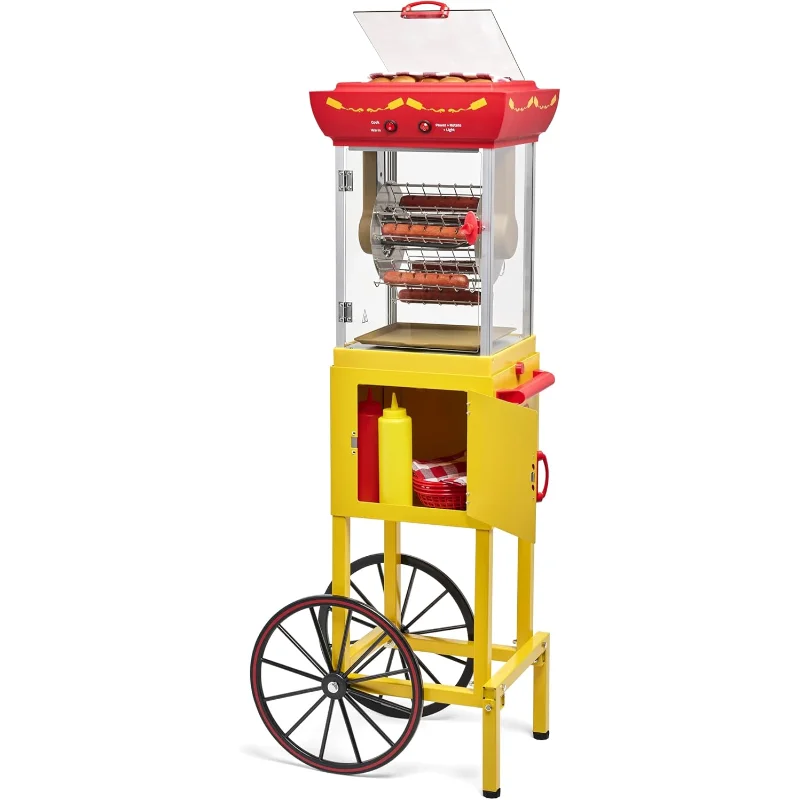 Oscar Mayer Hot Dog Ferris Wheel - Retro Style Hot Dog Roller Cart Toaster - Classic 6-Piece Grill Machine