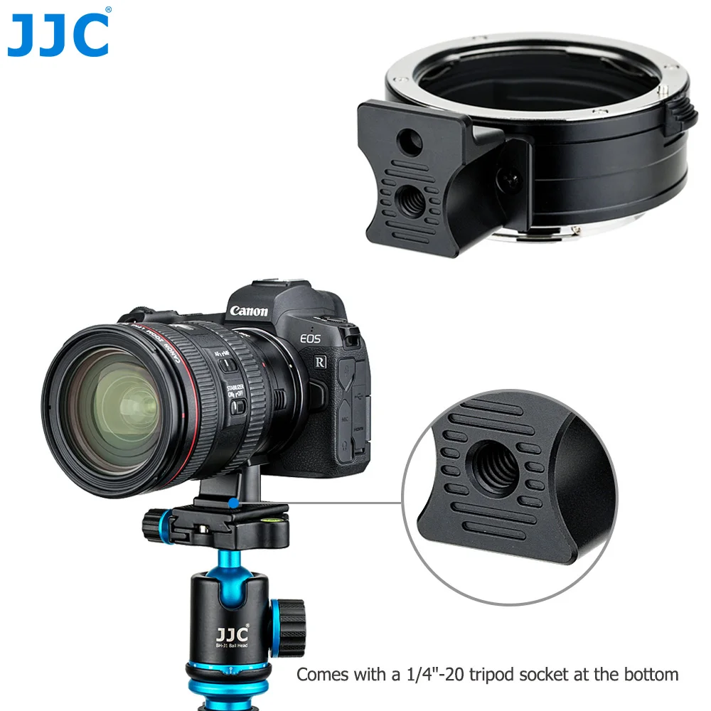 JJC EF-EOS R Mount Adapter Auto Focus Converter for Canon EF/EF-S Lens to RF Mount Camera for R8 R50 R R5 R6 Mark II R3 RP R5C