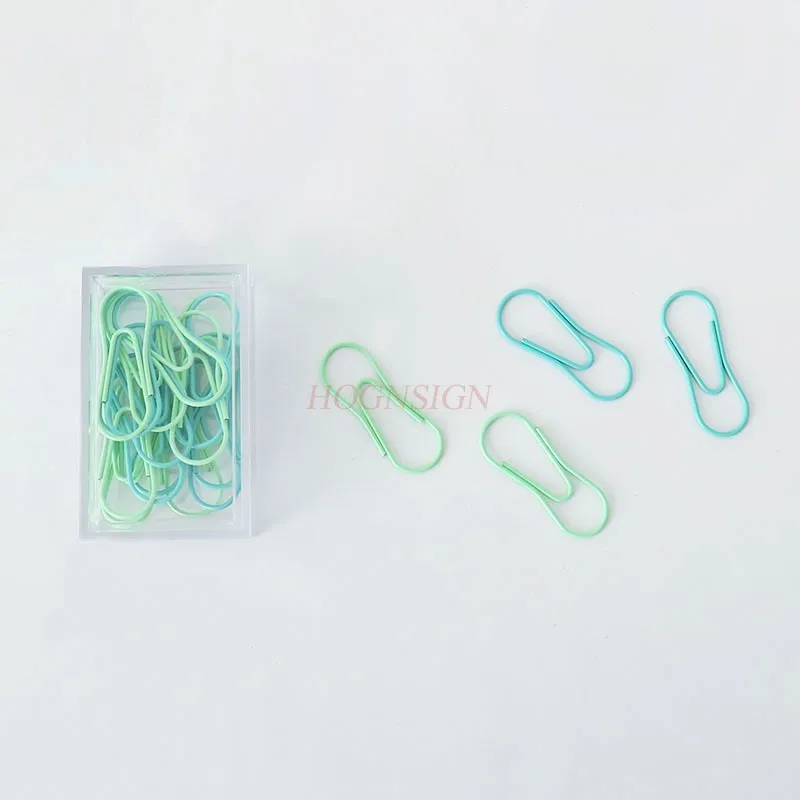 20pcs paper clips, simple and creative, cute gourd shaped, metal paper clips, colorful