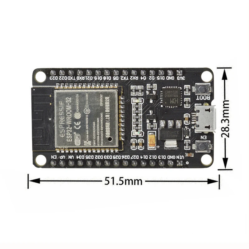 ESP-WROOM-32 ESP32 WIFI Dual Core CPU Development Board 802.11b/g Fi BT Module Ultra-Low Power Consumption