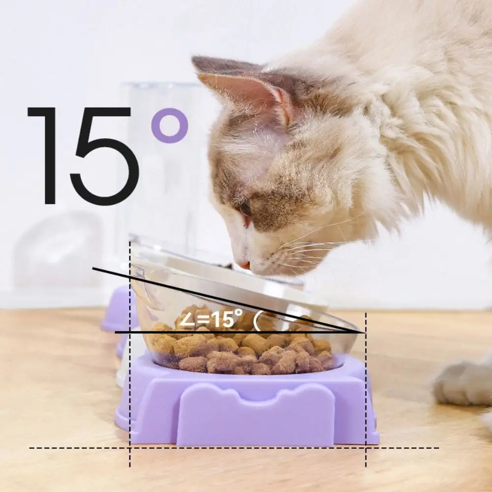 Automatic Cat Automatic Water Feeder Large Capacity Splicable Cat Food Bowl All-in-One Dust-proof Pet Feeder Cat Food Container