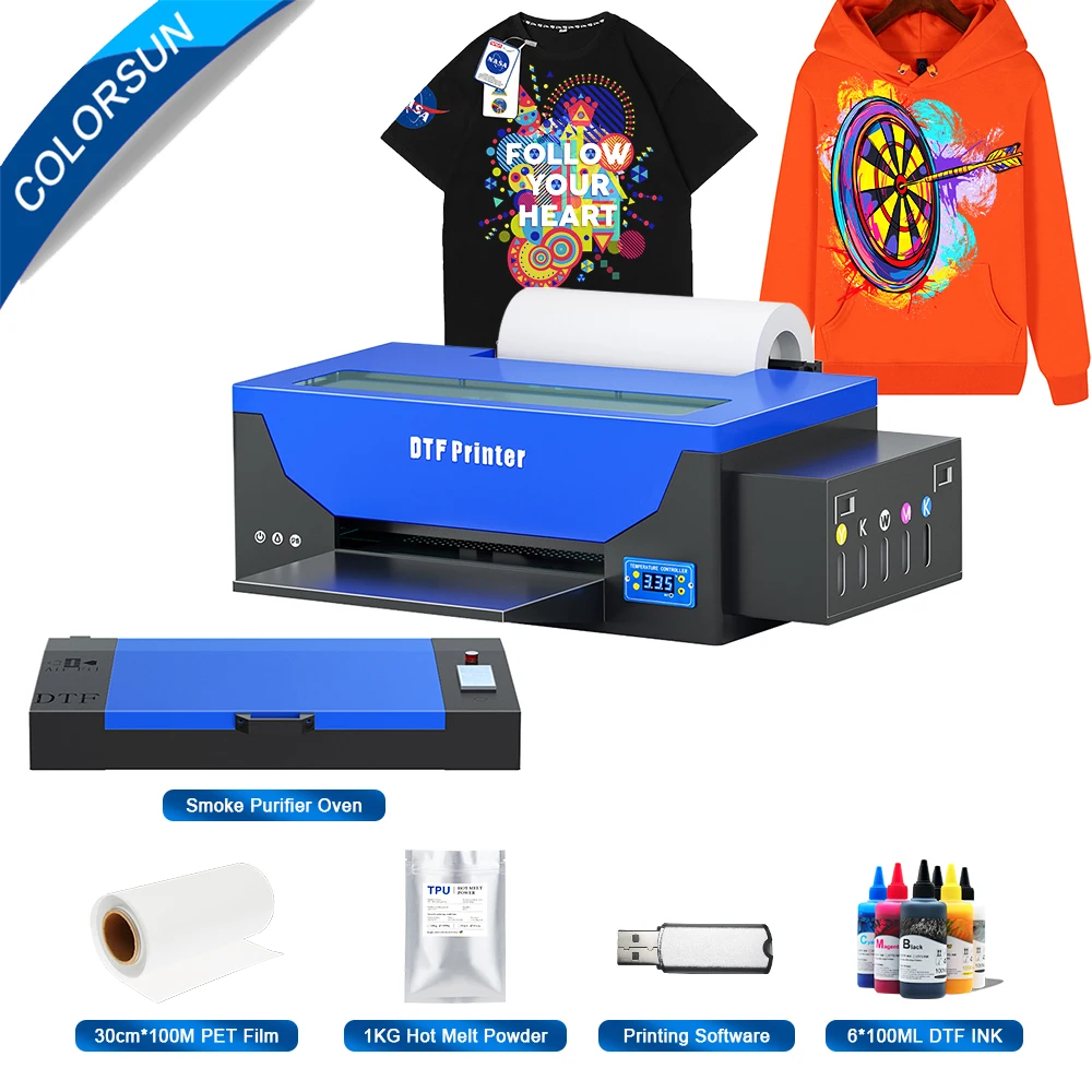 

Colorsun a3 dtf Transfer printer R1390 t-shirt printing machine Impresora dtf a3 Printer For T-Shirt hoodies all Fabric