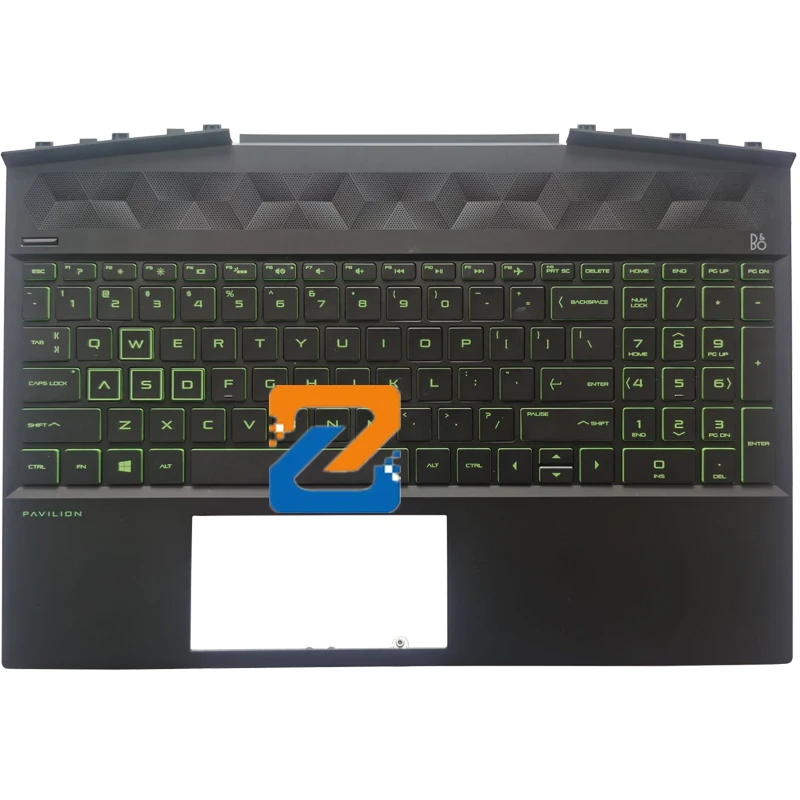 

Новый верхний чехол для ноутбука Pavilion 15-DK 15T-DK TPN-C141, чехол с упором для рук, клавиатура, зеленый L57593-001