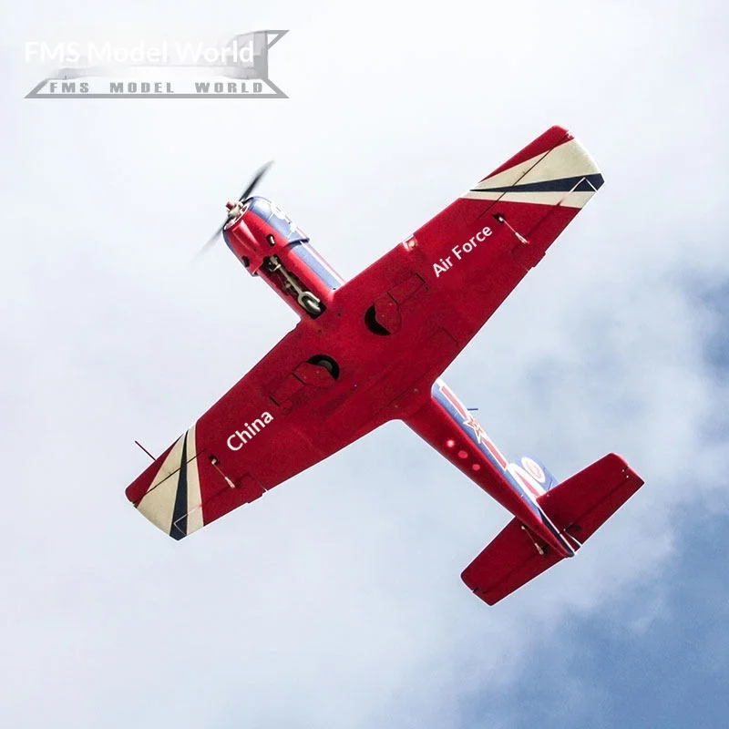 Fms Rc Fixed Wing Plane Cj 6 V2 1200Mm Scale Airforce Trainer Performance Aircraft For Adult Hobby Outdoor Flight Enthusiasts