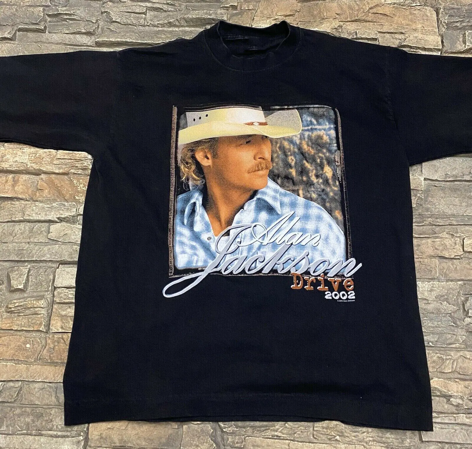 Alan Jackson Tee Shirt Med,Large Drive 2002 Tour T-Shirt Country Music