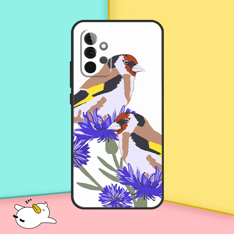 European Goldfinch Case For Samsung Galaxy A54 A34 A14 A53 A33 A13 A52 A32 A12 A51 A71 A52S A21S Soft Cover